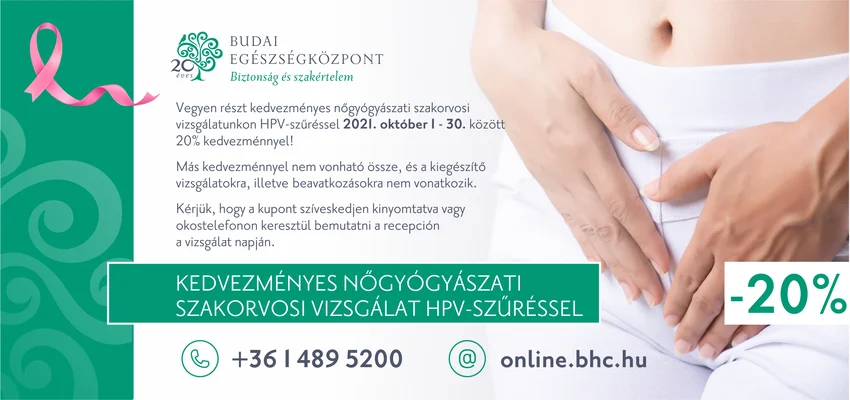 Női hónap - nőgyógyászat kupon