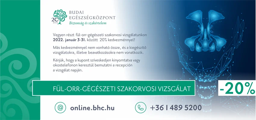 kedvezményes fül-orr-gégészeti szakorvosi vizsgálat