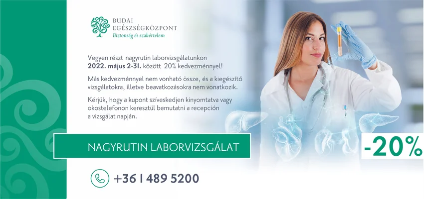 Májusban kedvezményes a szemészeti szakrendelés és a nagyrutin laborvizsgálat