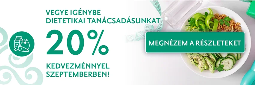 20% kedvezmény dietetikai tanácsadás árából