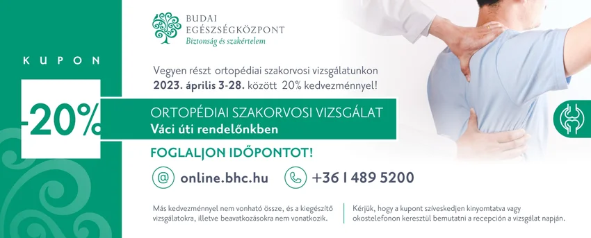 Áprilisi kedvezmények a Budai Egészségközpontban
