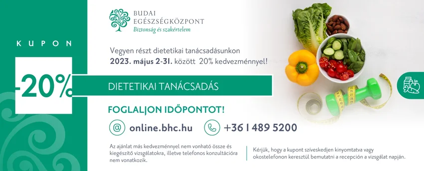 Szemészeti vizsgálat és dietetikai konzultáció 20% kedvezménnyel