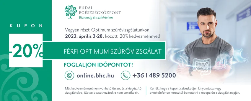 Kedvezményes Optimum szűrővizsgálat a Budai Egészségközpontban