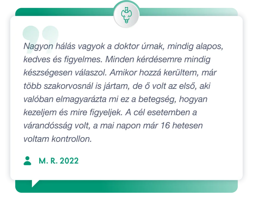Páciens visszajelzés endokrinológiai szakrendelésünkről