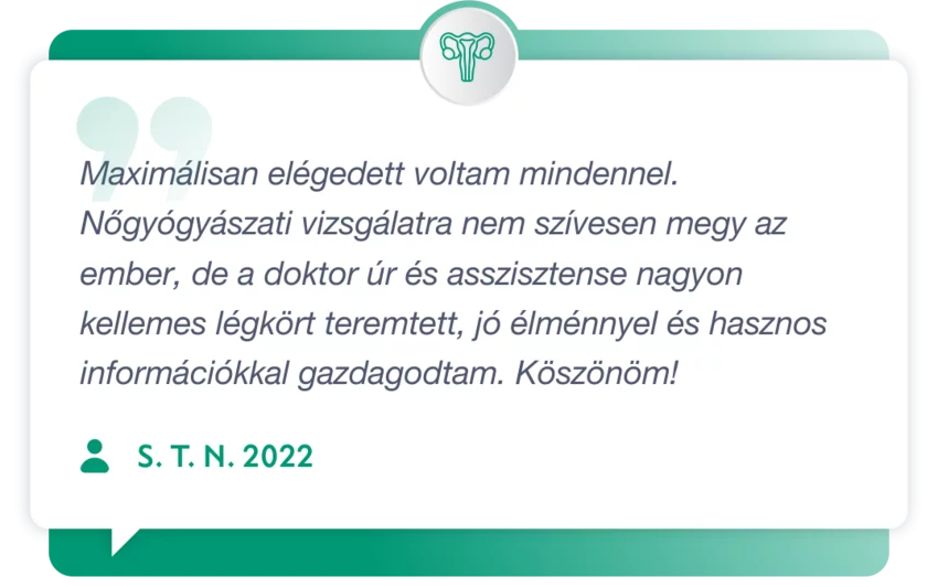 Páciens visszajelzés nőgyógyászati szakrendelésünkről