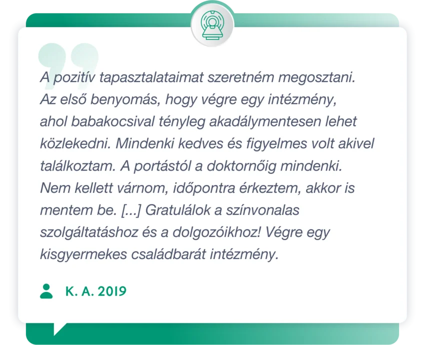 Páciens visszajelzés radiológiai vizsgálatunkról