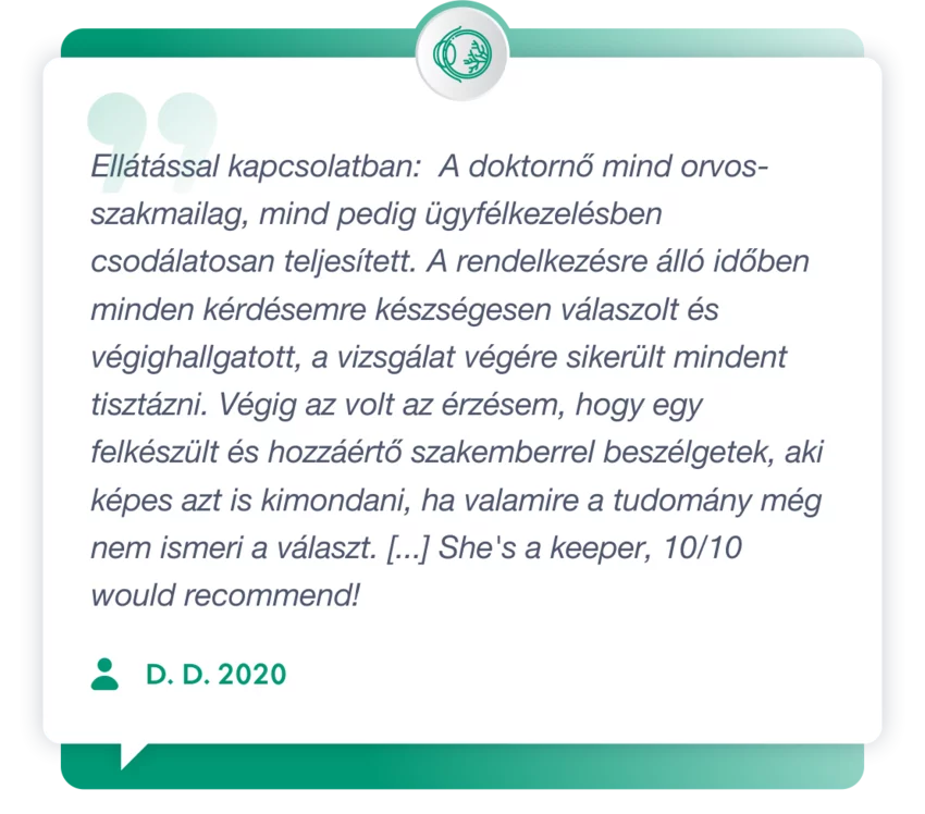 Páciens visszajelzés szemészeti szakrendelésünkről