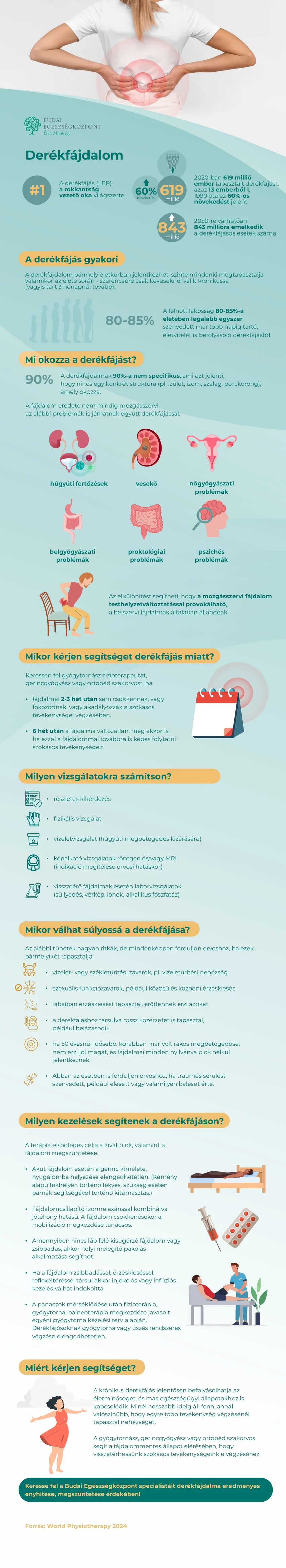 Derékfájdalom infografika