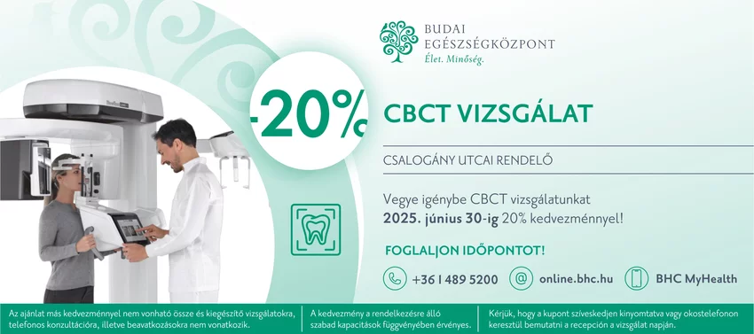 Kedvezményes CBCT vizsgálat - Budai Egészségközpont