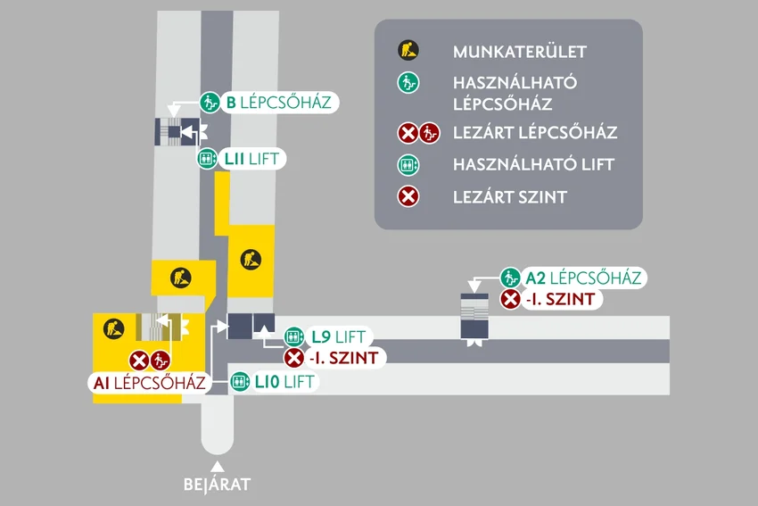 Változik az épületen belüli közlekedés rendje