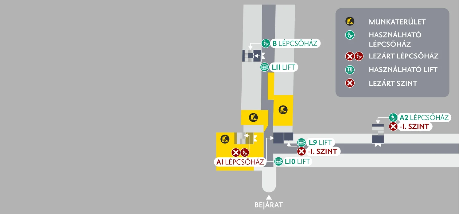 Változik az épületen belüli közlekedés rendje